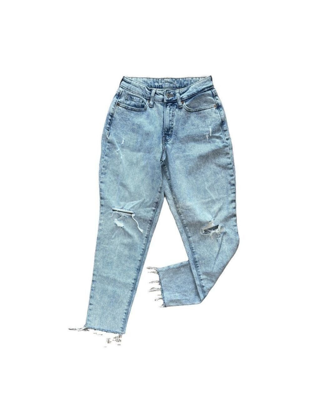 OLD NAVY Curvy OG Straight Jeans High Rise Distressed Size 2